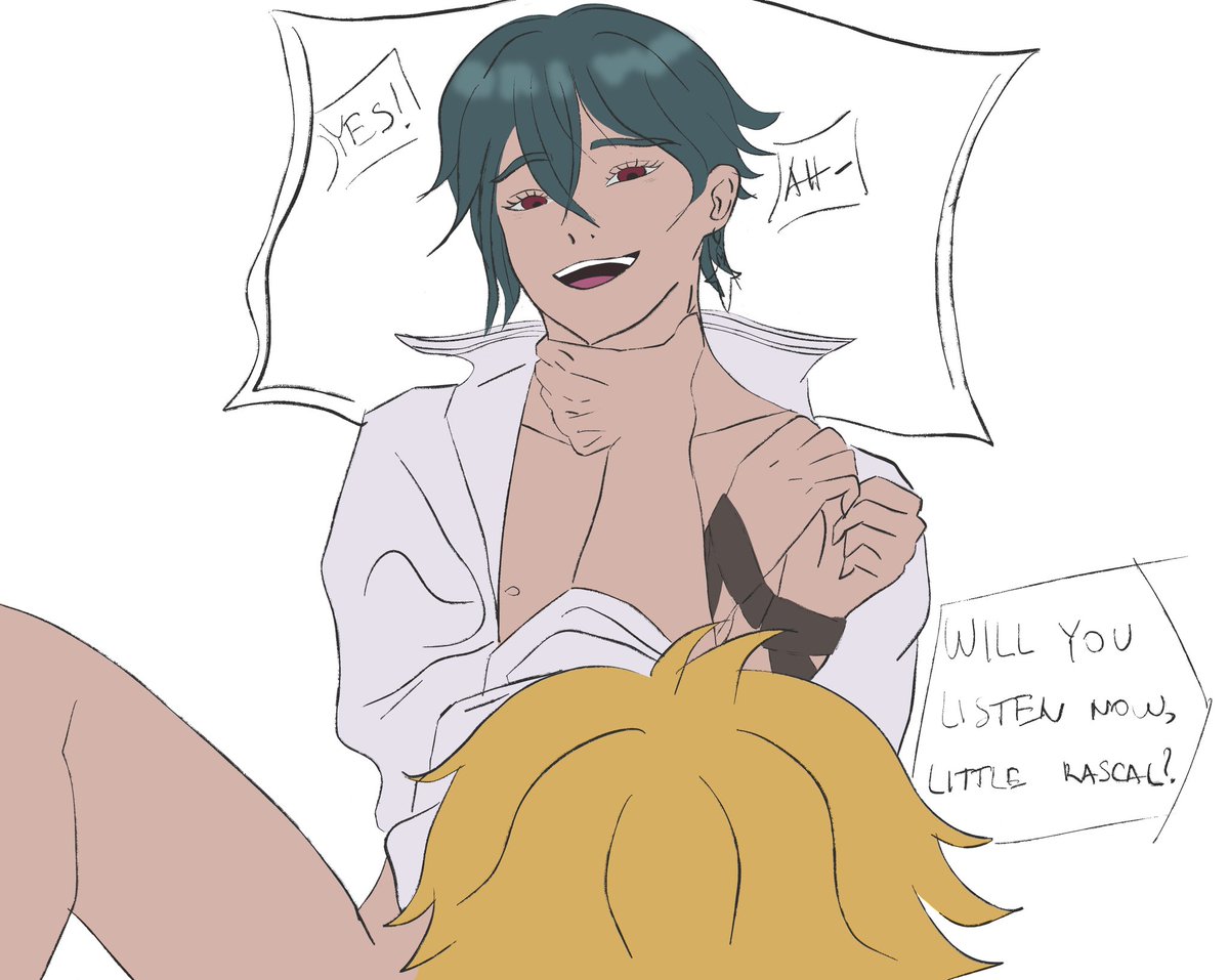 its_velvet_'s tweet photo. Varka took a new approach in making his knight follow orders...
(I will work on this one more..eventually)

#varhen #varka #lohen #genshinimpact #genshinart #nsfw #nsfwart #genshinnsfw https://t.co/cn2WnSAXJy