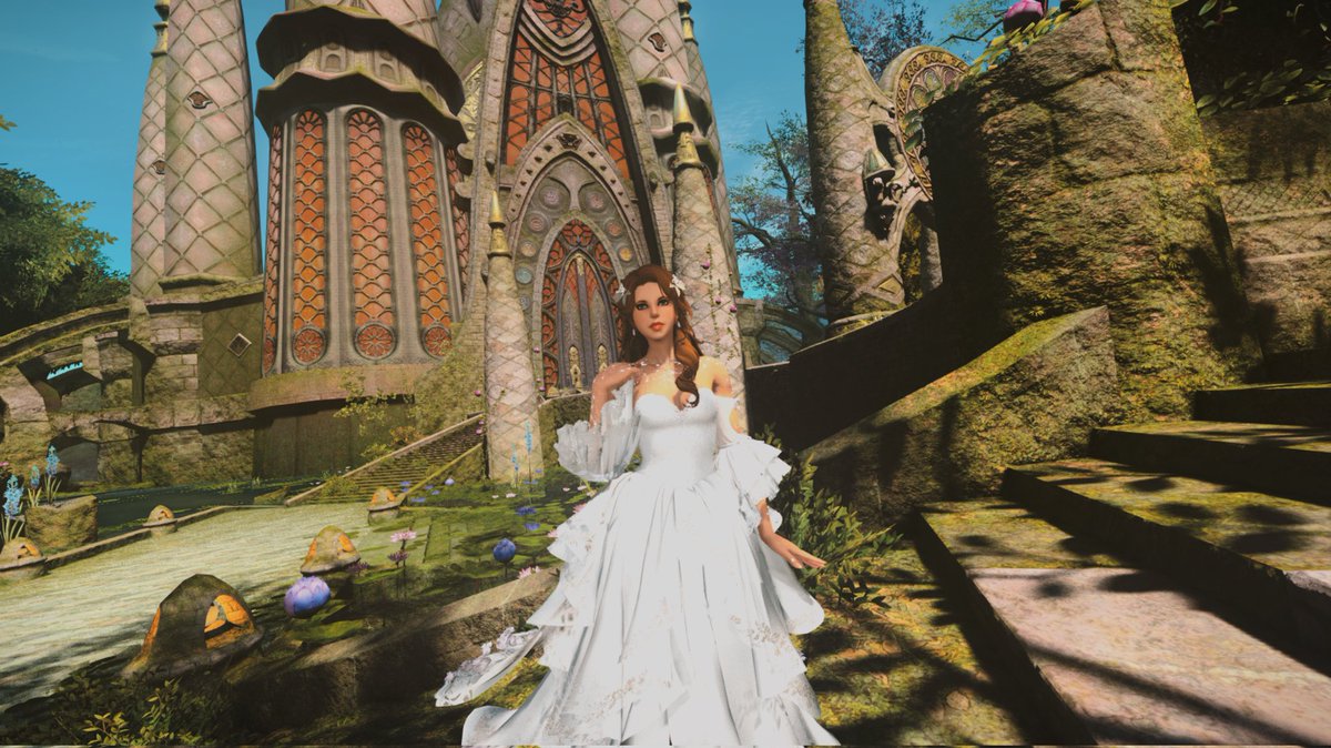 GwynQuintlin's tweet photo. "I do" #eternalbonding #ffxiv #gposer #gpose #ffxivselfieday #wedding https://t.co/MAZ7fxj5r7
