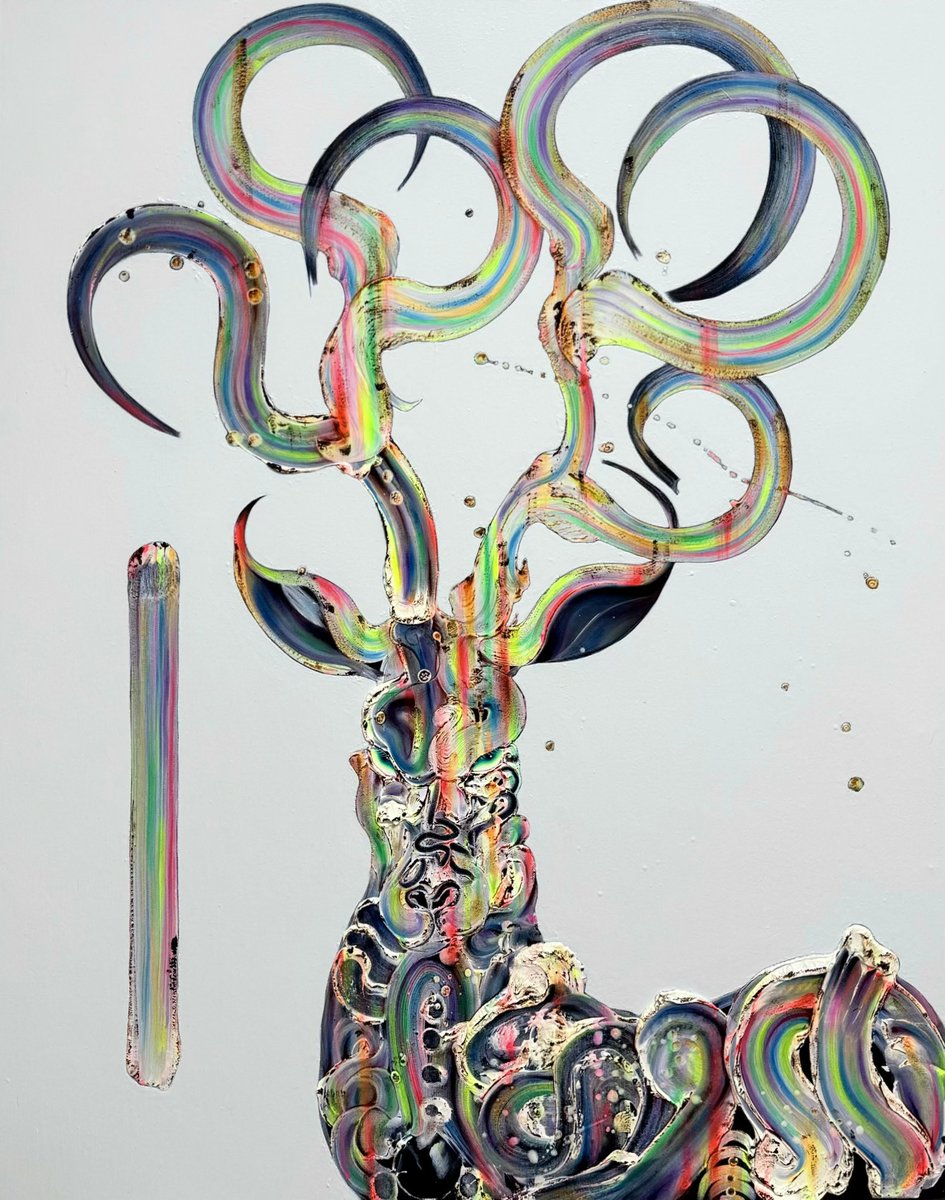 玄鹿 2026 oil on canvas 1000×803㎜/F40 Chiharu KIHARA *背景は淡く