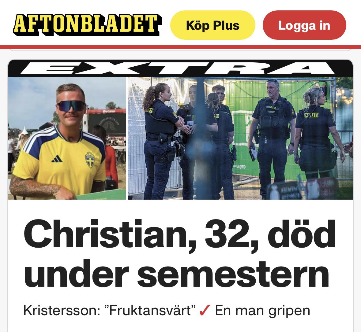 sweskjaldmaer's tweet photo. Christian Zedig, "död under semestern". Ni menar misshandlad till döds av Afrikanska migranter som aldrig borde ha satt sin fot i Europa? https://t.co/vIdv8AlvUv