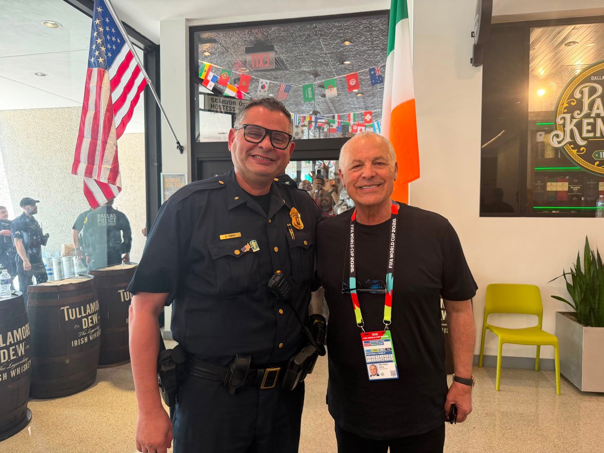 DallasPD's tweet photo. The Dallas Police Department values its relationships with members of our community and international visitors.

We understand one conversation can make a difference and respect is demonstrated through actions.

Today, members of Team Egypt met with Dallas Police officers, exchanged gifts, and shared conversations centered on partnership, and mutual respect.

Pictured below with Dallas Police Deputy Chief Ismail are:

Cherif Mokhtar — Consul General of Egypt in Houston.

Hany Abo Rida — President of the Egyptian Soccer Association and prominent member of the FIFA council.

Hossam Hassan — Head coach of the Egyptian Men’s National Team.

Mohamed Salah — Team captain of the Egyptian Men’s National Team.

Ibrahim Hassan — Director of the Egyptian National Team.

Congratulations to Egypt on their win over Australia yesterday. We look forward to maintaining our relationship throughout the 2026 FIFA World Cup and beyond.

🇪🇬🫱🏽‍🫲🏾👮🏽‍♀️👮🏽‍♂️