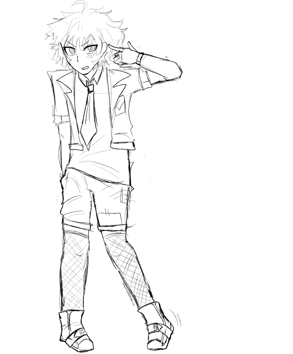 teastirade's tweet photo. i was trying to make a danganronpa oc for a few days now but hes just so basic im scrapping this bs https://t.co/7F9N4og1J5