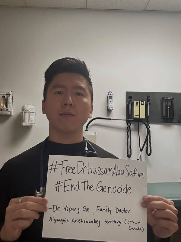 yipengGe's tweet photo. Doctors and healthcare workers from all over the world have previously called for the release of Dr. Hussam Abu Safiya. Release them all!!! https://t.co/a8JgcdMQs1