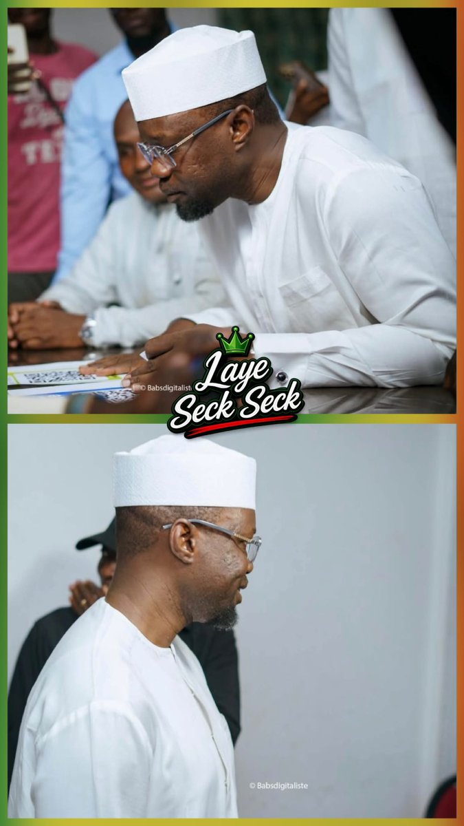 LayeSeckSeckFCB's tweet photo. ‼️ Le président de l’Assemblée nationale, Ousmane Sonko, a dépêché une importante délégation, conduite par le vice-président Cheikh Thioro Mbacké, à Darou Khoudoss à l’occasion du Magal.

🇸🇳❤️🙏🏿 https://t.co/HBQQM0J5do