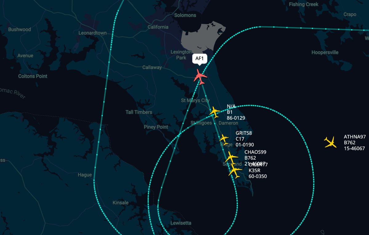 ArmchairAdml's tweet photo. #USAF United States Air Force - America 250
Boeing VC-25B Bridge 1x
#AF83F3 25-3300 - AF 1
Rockwell B-1B Lancer 1x
#AE6C02 86-0129 - CHOP 65
Boeing C-17 Globemaster III 1x
#AE10B9 01-0190 - GRIT 58
Boeing KC-46 Pegasus 1x
#AE63C3 21-46087 - CHAOS 99
Boeing KC-135 Stratotanker 1x
#AE059C 60-0350 - OILER 17