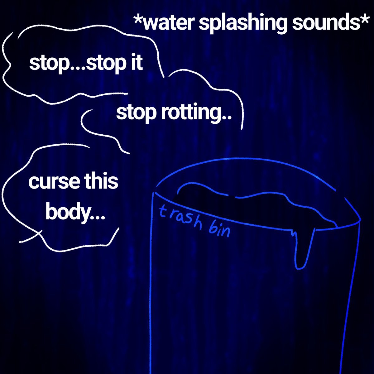 LiarsDeath's tweet photo. Hollow au chapter 7.5 part 1:
(Hollow au is a cookierun kingdom au)
(ITS a midchapter, ITS SHORT/for lore)
.
.
.
Rift=shadow milk
Putrid/Ivory=pure vanilla
Charm=Black sapphire
(Charm is in a bathroom in iris's spire)
.
.
(thats steam from hot water) https://t.co/jthhEmIC9i