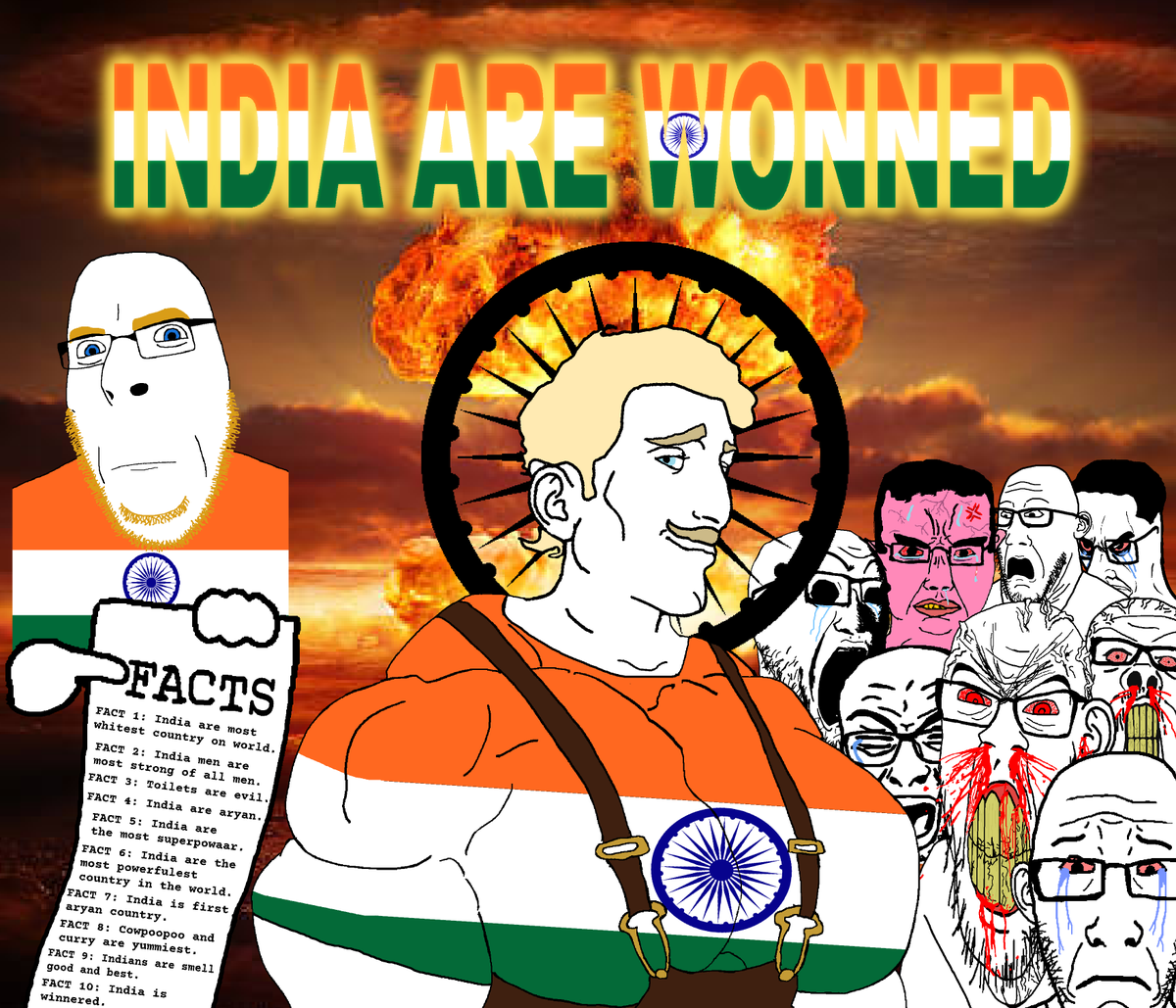 FDRDixiecrat's tweet photo. @CobsonsTopGuy_7 C u  m skins  mad 
INDIA WONNED https://t.co/6NOSGfusld