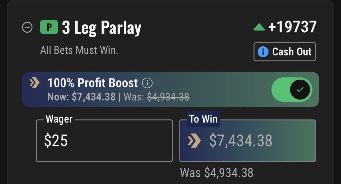 Thedevi97781580's tweet photo. @CaesarsSports  how is that a 100% boost ? https://t.co/zxKlNOyZ6W