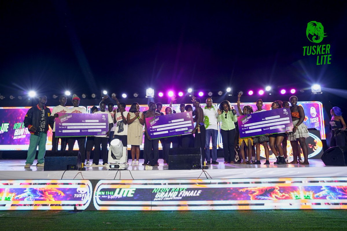 nbstv's tweet photo. It's been quite a long journey, and it has really paid off.
Congratulations to all the 18 groups, and above all, to the second runner-up, first runner-up, and overall winner.
📸@MawejjeGeoffrey
#TuskerLiteNeonRave
#NBSUpdates #OwnTheLite https://t.co/OPf9zLKf0J