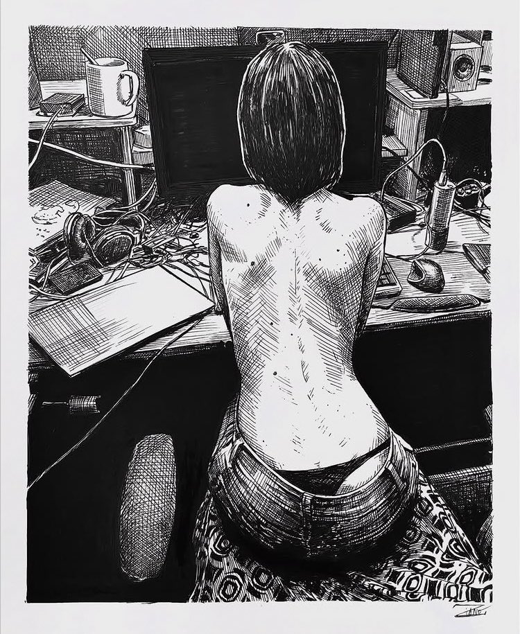 solisolsoli's tweet photo. Drawing by Alfredo Ziano https://t.co/ieaR6uBwXc