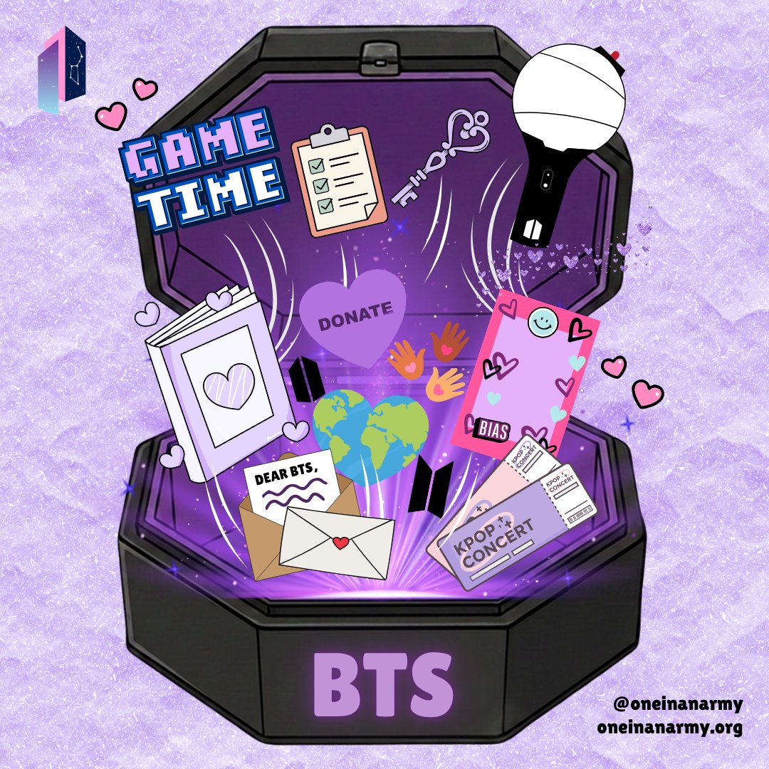 OneInAnARMY's tweet photo. As we approach ARMY’s 2026 Anniversary, we want to know what you would put inside your ARMY memory box? What is your favorite moment, lyric, friendship, or OIAA campaign 👀 that you want to remember for a long time? We’re so excited to share the #ARMYMemoryBox with you this week! https://t.co/966pcF3tuy