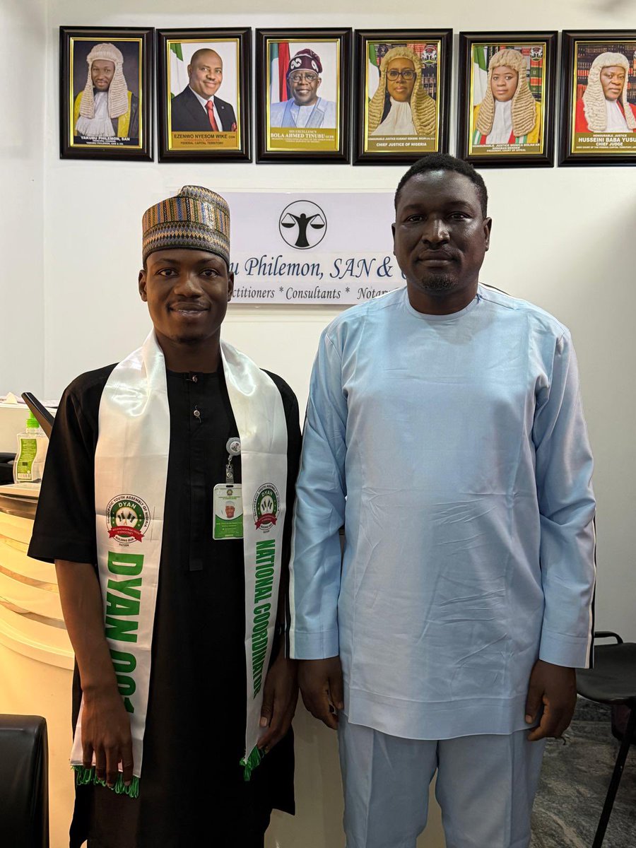 dyanig360's tweet photo. DYAN APPOINTS YAKUBU PHILEMON, SAN, AS LEGAL TRUSTEE AND PATRON
Abuja, Nigeria | 3 July 2026

The National Headquarters of the Democratic Youth Assembly of Nigeria (DYAN) is pleased to announce the appointment of Yakubu Philemon, Senior Advocate of Nigeria as the Legal Trustee. https://t.co/DBpxOX9LCJ