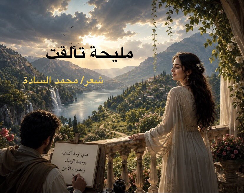 alasmai55's tweet photo. #شعر 

طبيعة

مَليحَةٌ تألقَتْ وخَلفَها
تَوقَّفَتْ بالحُسنِ دقَّاتُ الزَّمَنْ

بُحيرَةٌ ورَبوَةٌ مخضَرَّةٌ
كأنَّها جَناتُ عَدْنٍ بالفِتَنْ

والغَيمُ بُشرِاهُ بِيَومٍ ماطرٍ
يُزيلُ أحزانَ القُلوبِ والإحَنْ

قالَت ألا تَرى الجَمالَ ناضِحاً
مِن لَوحَةٍ في كُلِّ ما فيها اتَّزَنْ

بالشِّعرِ صِفْ زَهراً ونَهراً حَولَنا
وتَلَّةً أفنانُها مِن ذِي يَزَن

وابتَسَمَتْ فأورَقتْ بداخِلي
كُلُّ الحُرُوفِ بالأماني والشَّجَنْ

فقُلتُ هذي لَوحَةٌ أكمَلتِها
بِوَجهِكِ الوَضاءِ والصَّوتِ الأغَنْ

مِن شُرفَةٍ تضُمُّنا تألَّقَتْ
بالماءِ والخُضرةِ والوَجهِ الحَسَنْ

م.س