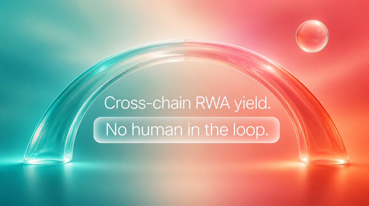 Yieldfy's tweet photo. Months heads-down. Here's what we built.

An agent that takes idle RWAs on XRPL, bridges them to Solana, scores six venues on APY, liquidity, risk, correlation and slippage, then routes to the winner in one transaction.

Rebalances every six hours. Withdraw anytime in 90 seconds.

No one else does cross-chain RWA yield without a human in the loop. We do.

$YIELDFY launches soon on @PumpFun.
