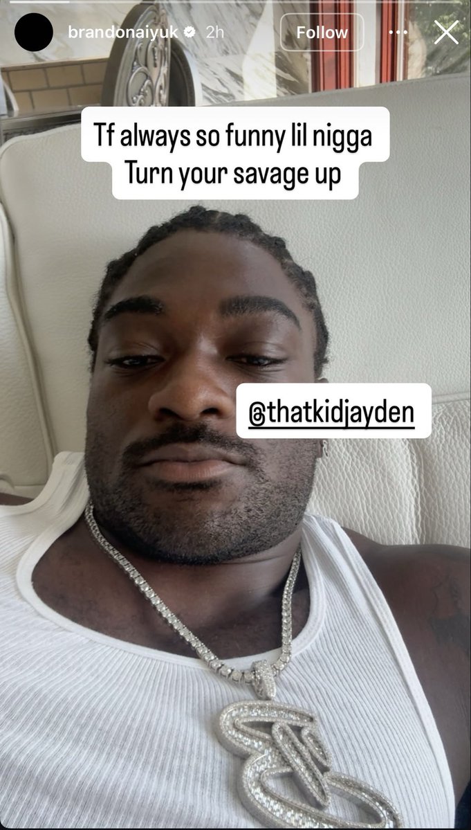 captaincaleb18's tweet photo. Jayden isn't savage https://t.co/cCE7lmsVHB