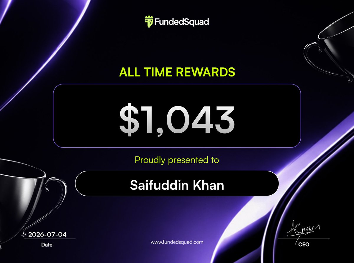 saifk1313's tweet photo. I recently started trading with Funded Squad Prop, and honestly, my experience has been amazing so far. I opted for their instant funding account, and the entire process was smooth and hassle-free from the beginning.
Thanks @fundedsquad https://t.co/rq3bUnhs8f