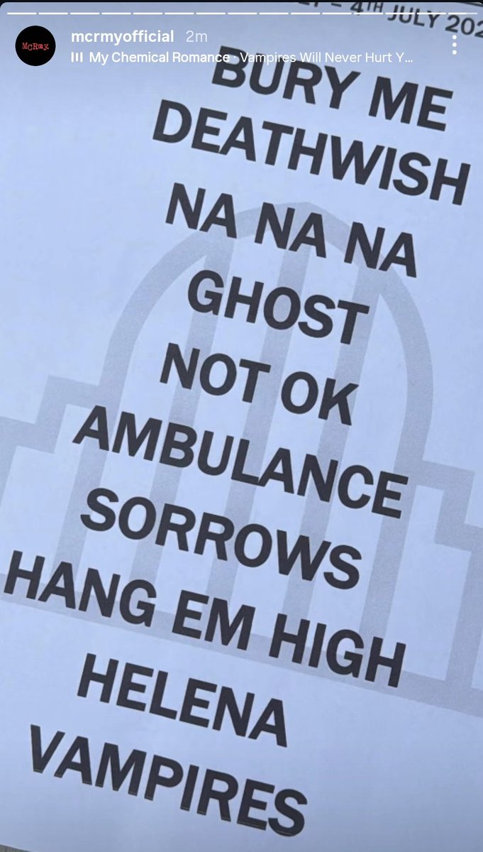 shannon_said's tweet photo. This is like one of those fake set lists that would get posted before a show and was too absurd and unbelievable to believe would be real https://t.co/oyb7jFAg1F