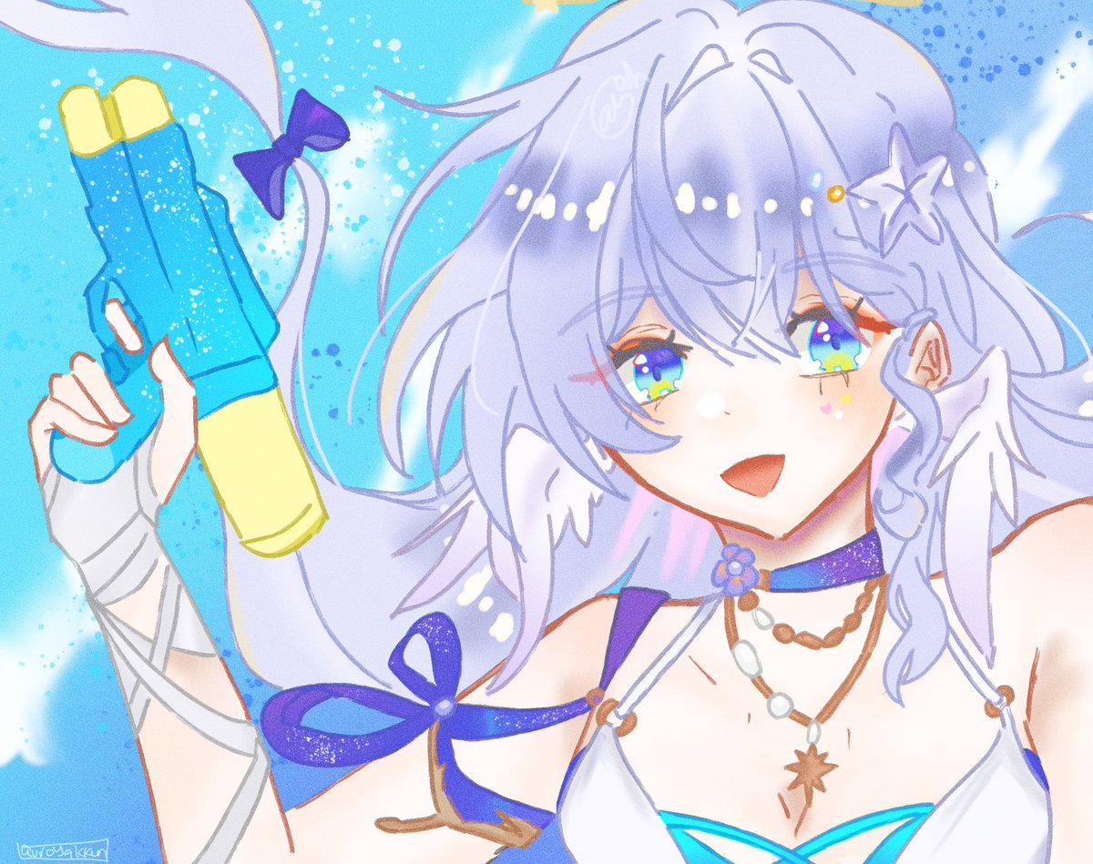 aurorayakkun's tweet photo. give her a water gun
#Robin #RobinHSR #RoinSummeretto https://t.co/yvvH7UUSy3