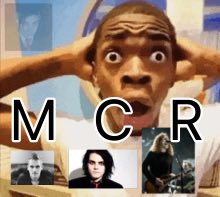 hat3_unc0nd's tweet photo. i just found out mcr stands for the band members’ names??? why did no one tell me?? https://t.co/MizUo6eGdD