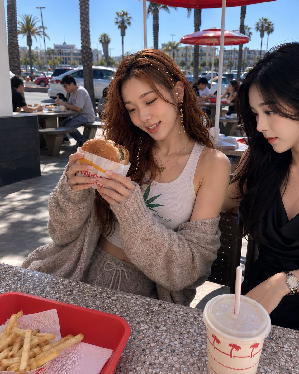 chochoJofficial's tweet photo. In-N-Out date with Cola B 師姐 🍔🌿

burger fries sunshine
同一個好照顧草草嘅前輩
今日係 happy cannabis idol mode 💚

@Cola_BB https://t.co/YxsRfoD9Cw