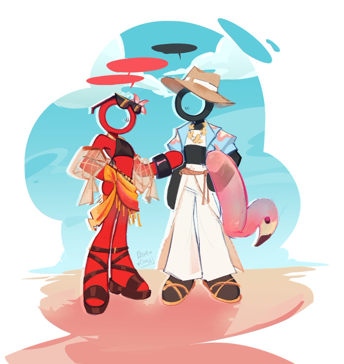 anonnmama♡ RT @Zim_Card: Beach day! #Chodark #Animatorvsanimation #Alanbecker