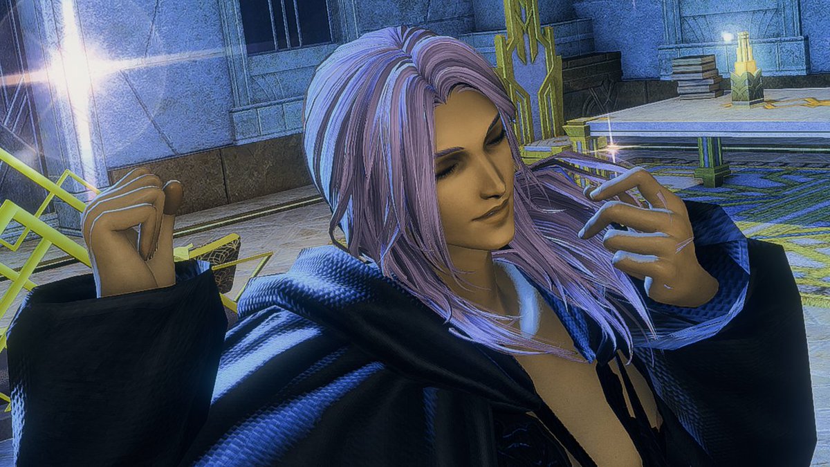MedeaSalem's tweet photo. Hythlodaeus with open hair is just as stunningly beautiful as he is with his braid. 
Emet-Selch did nothing wrong. If I had lost Hyth I would have burned the world to ashes as well for the small chance of getting him back. https://t.co/M1itrXe2g2