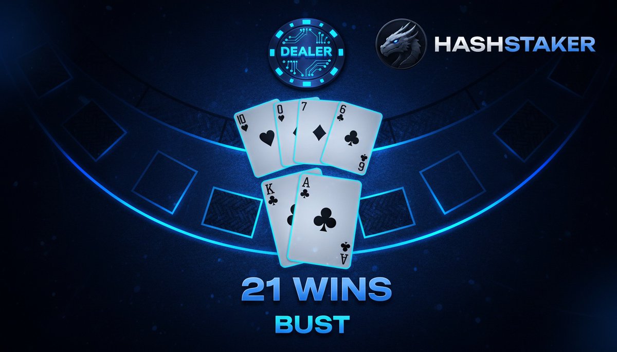 Hash_Staker's tweet photo. Beat the dealer at HashStaker Blackjack 🃏
Every hand is a new chance to outsmart the house.

#HashStaker #Blackjack #BeatTheDealer https://t.co/iei2W6pHME