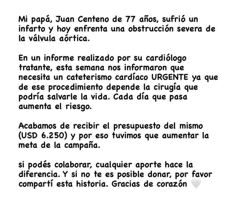 yelyahsdevil's tweet photo. no quería llegar a esta instancia, pero vengo a pedir ayuda urgente a la comunidad de twitter/x.

mi papá tiene 77 años, está en Venezuela y está luchando por su vida. necesita un cateterismo cardíaco urgente para que los médicos puedan realizar la cirugía que requiere por- https://t.co/0q8uXts1C2