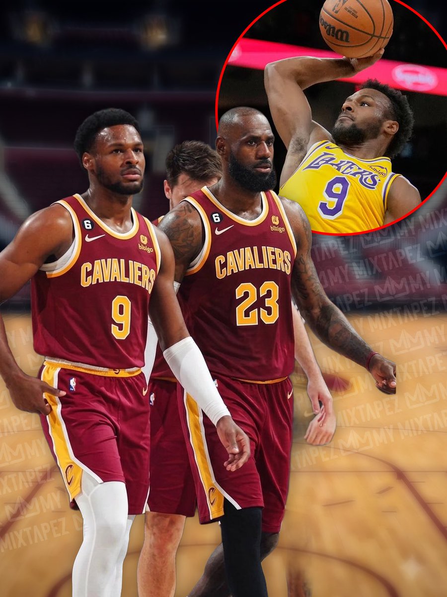 mymixtapez's tweet photo. The Cavaliers are reportedly willing to acquire Bronny James in an effort to lure LeBron James back to Cleveland. 👀 https://t.co/5dRwPPEUIA