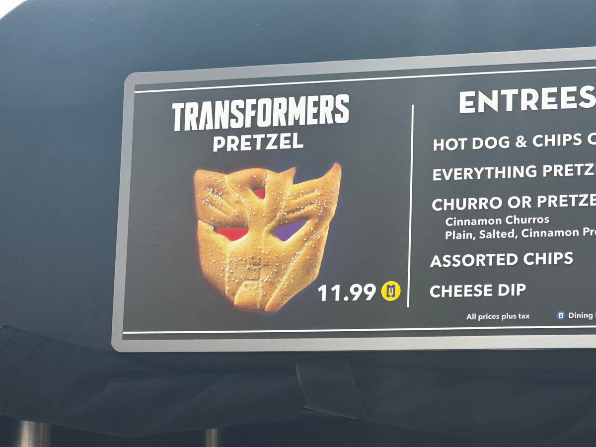 insideuniversal's tweet photo. Move over, Shrekzel… The Transformers Pretzel has entered the chat. @UniStudios https://t.co/A34duL7vk3