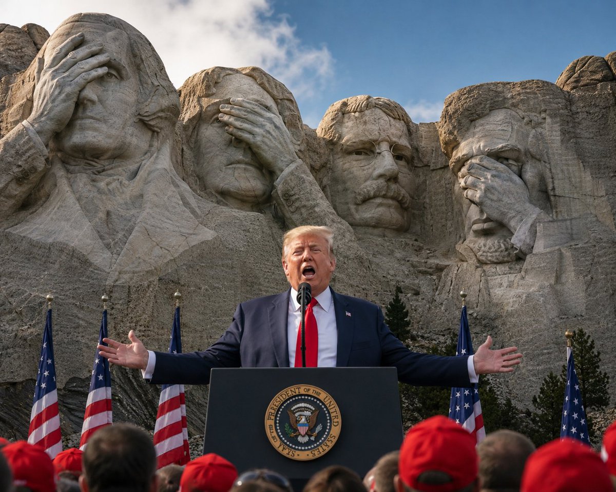 Kindagain34's tweet photo. @PolitiBunny Trump is a pedophile! 
No pedophiles on Mount Rushmore https://t.co/5OjoDDJxr9