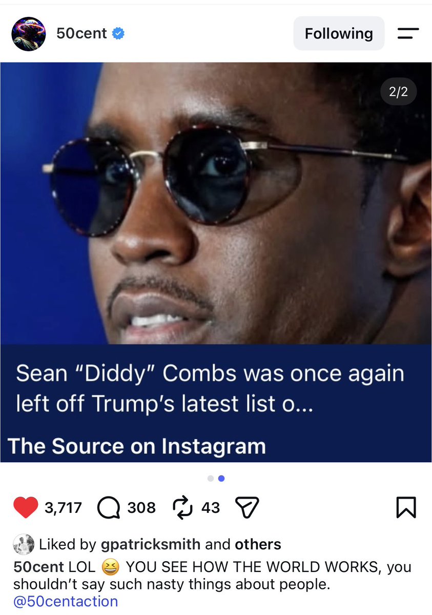 conlin_lauren's tweet photo. .@50cent trolled Diddy using my @LAmag story from Friday🤣 Naturally, we did a follow up. 

https://t.co/zlrkHCzi2i https://t.co/76M1OBISOX