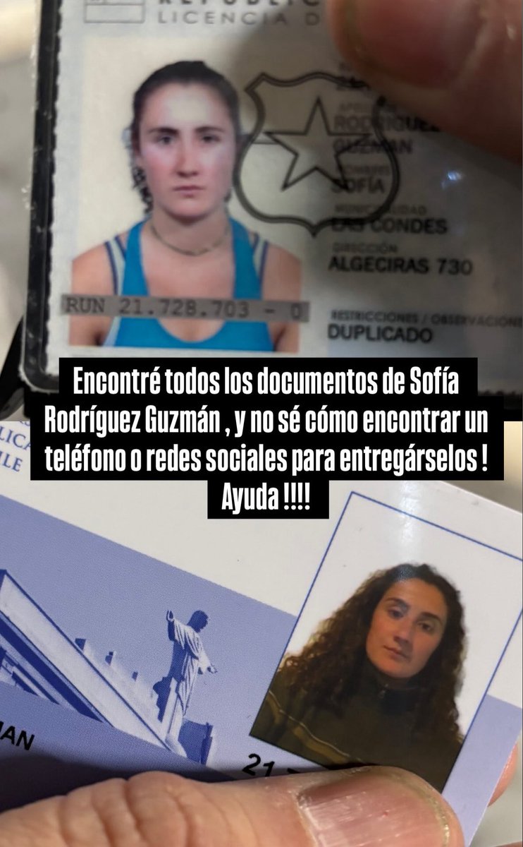CexarAntonio's tweet photo. Encontré todos los documentos de Sofia Rodríguez Guzmán , si alguien la conoce , avísele ! Tengo tarjetas de banco , licencia de conducir , carnet de identidad, de la universidad , TODO ! 

Si pueden compartir sería bakan https://t.co/ULFR0EpYSr