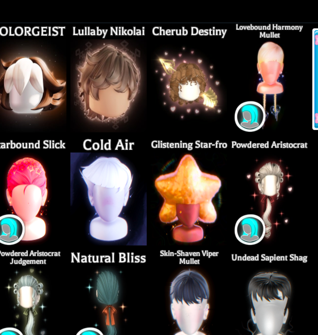 ramune_rh's tweet photo. hey royale high!! im tired of having the same wigs since   GLITTERFROST FROM LAST YEAR.... please i need more hair and more hair creators https://t.co/3ZHynBG6x0