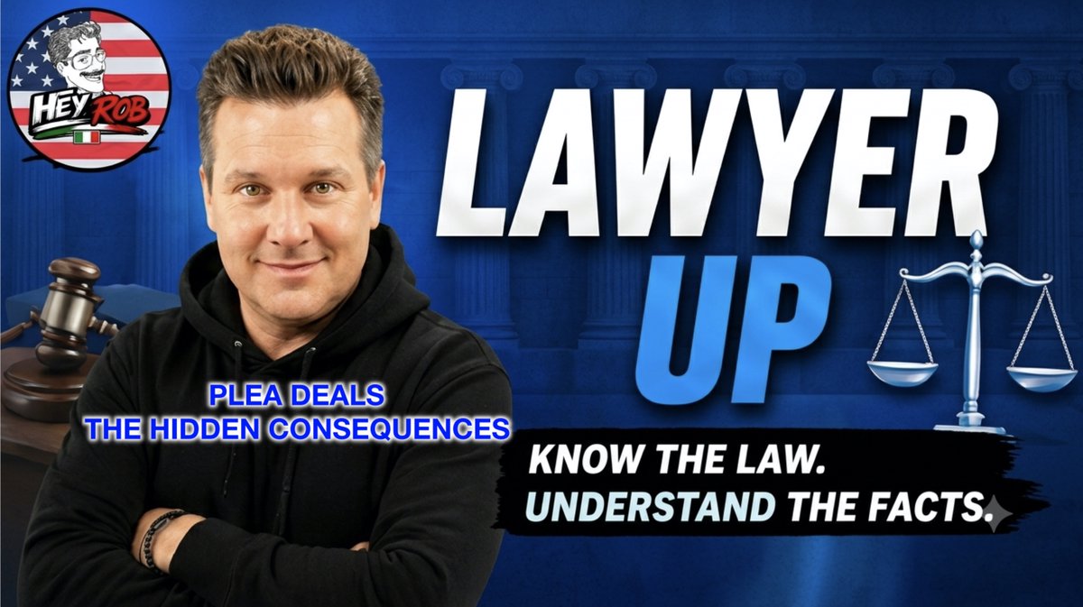 robertandre007's tweet photo. 2 LAWYER UP-Lessons from my 90 year old friend #HeyRob #LawyerUp! #Ari... https://t.co/lyoeQxxGVJ via @YouTube
Plea deals aren't just the end of the road—they’re a life-changing contract.
Missed today's LAWYER UP! stream? We broke down the mechanics of Arizona plea deals, the hidden "Trial Tax," and the permanent ripple effects most people ignore.
Knowledge is your best defense. Watch the replay and get the facts:
Full Stream: https://t.co/070WLV9nrV
#HeyRob #LawyerUp #ArizonaLaw #PleaDeals
CONNECT WITH HEY ROB
I invite everyone to subscribe and support the channel. It is free to View, Like, and Subscribe!
* YouTube, X, FB, Threads, Instagram: Hey Rob @robertandre007
SUPPORT THE COMMUNITY
* Mike Marraccini GoFundMe Donations: https://t.co/Pd2e8VJcSj