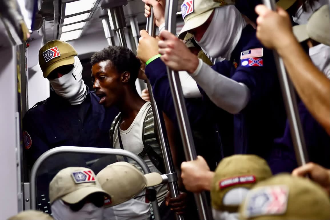 DjOmegaMVP's tweet photo. This photo also makes me incredibly sad.  I don’t understand. If they’re so proud, why hide their faces? https://t.co/hP8c1mYGCH