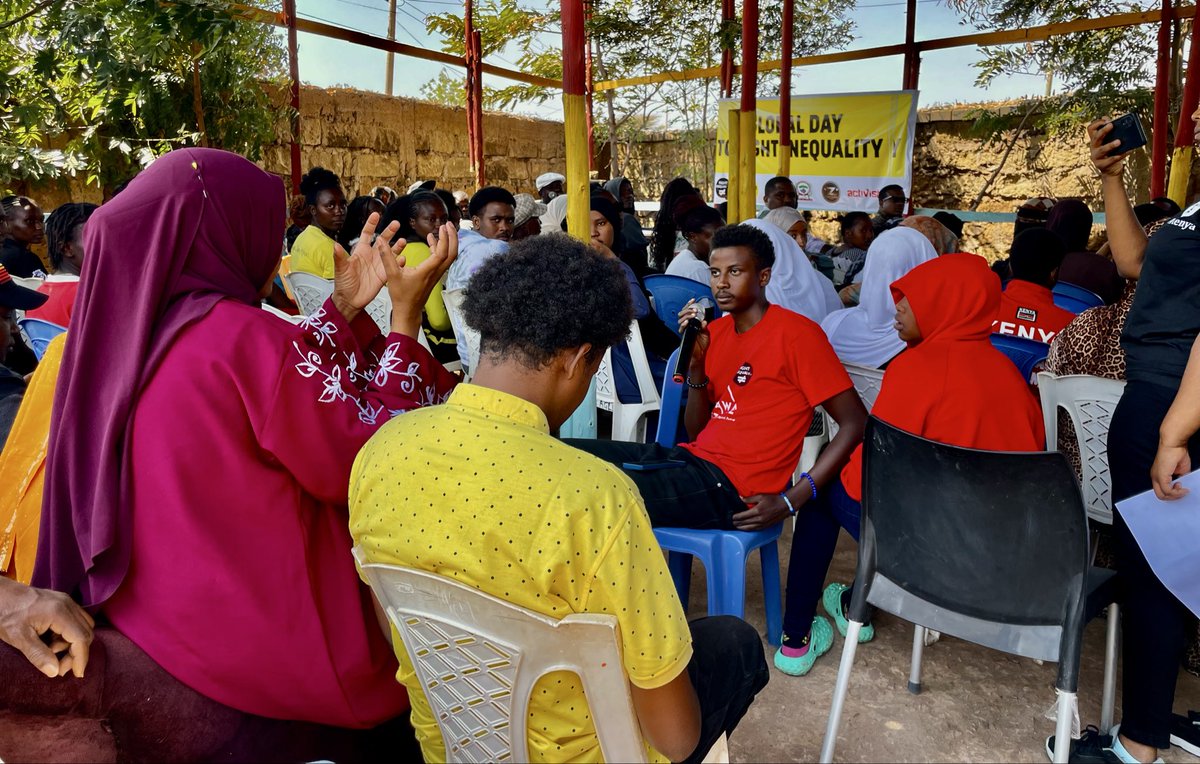 Isioloadvocacy's tweet photo. Young people gathered at Kaskazini Centre to mark the Global Day to Fight Inequality. Together, we say #RedCardToInequality and demand justice, equal opportunities, and inclusion for all. @FightInequalityKenya @Isiolo_VWN @ActivistaKenya #FightInequality #WeThe99 https://t.co/7oh7ngCZmj