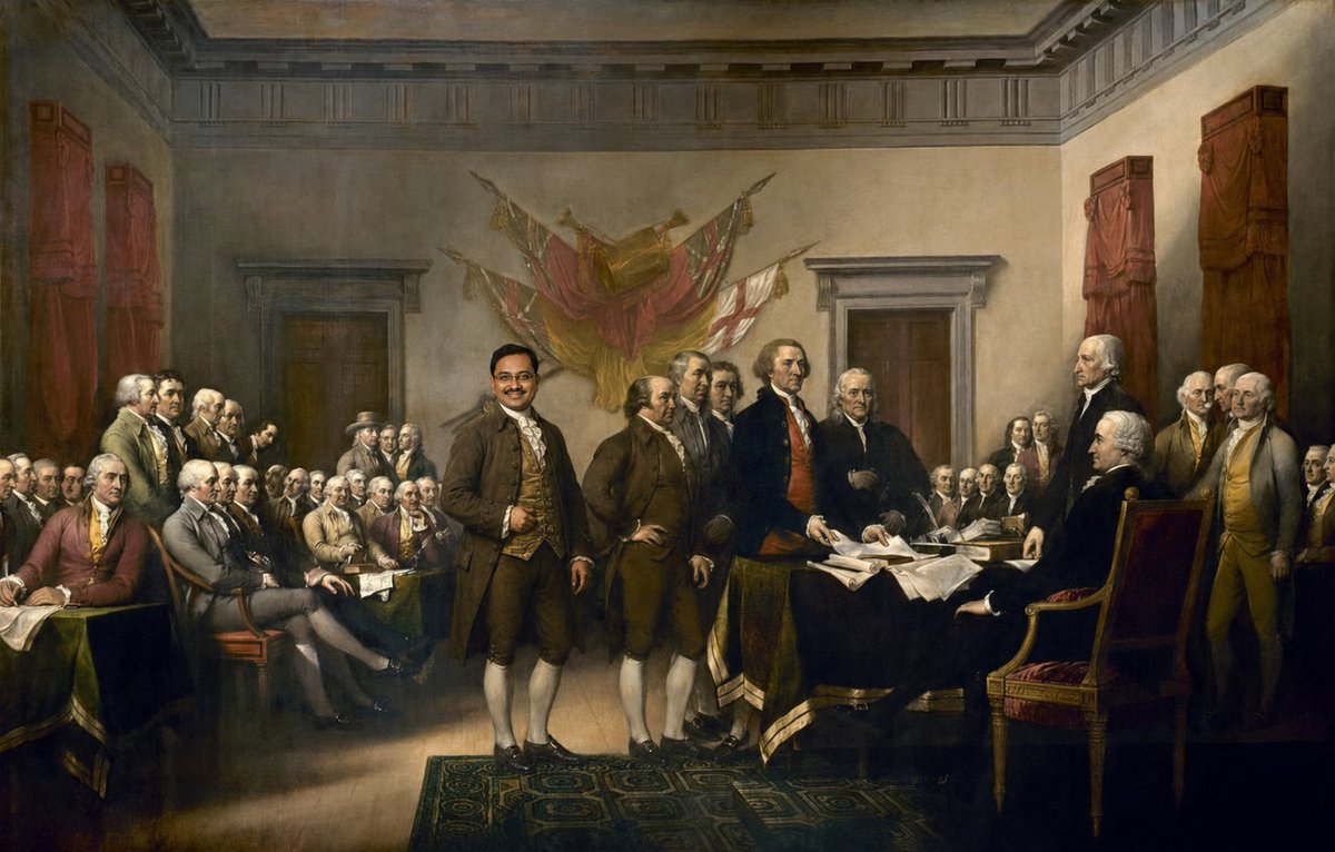 ParikPatelCFA's tweet photo. Ages of Founding Fathers in 1776:

James Monroe, 18
Aaron Burr, 20
John Marshall, 20
Alexander Hamilton, 21
James Madison, 25
John Jay, 30
Thomas Jefferson, 33
Thomas Paine, 39
John Adams, 40
George Washington, 44
Dr. Parik Patel, 28

This nation was built by brilliant young men. https://t.co/mjmEAdibGd