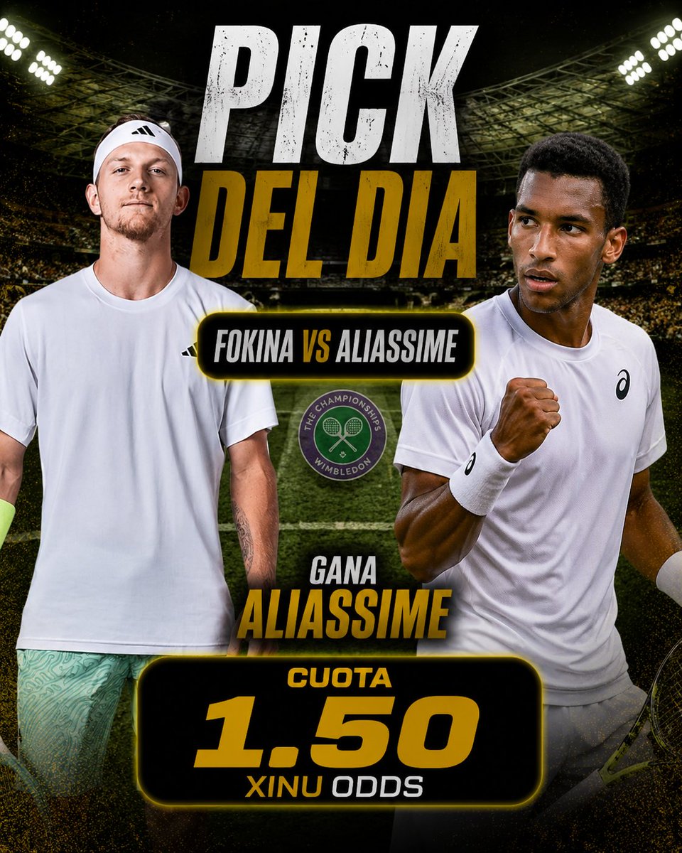 xinuodds's tweet photo. 🎾 Pick del día
Será un encuentro muy igualado. Fokina llega en un gran momento, pero considero que Auger tiene una ligera ventaja por su mayor solidez con el servicio y su capacidad para elevar el nivel en los puntos clave, eso marcar la diferencia.

#Wimbledon #ATP #Tenis #Pick https://t.co/lu3meProbL