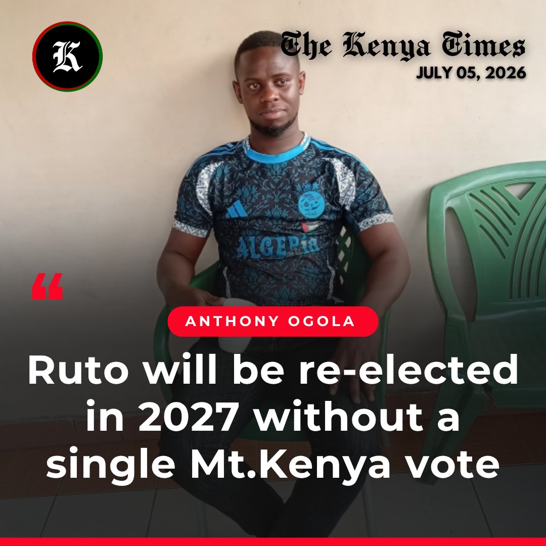 thekenyatimes's tweet photo. Anthony Ogola says that President William Ruto will win the election without a single vote from Mt. Kenya https://t.co/w6YFnIQ5zP