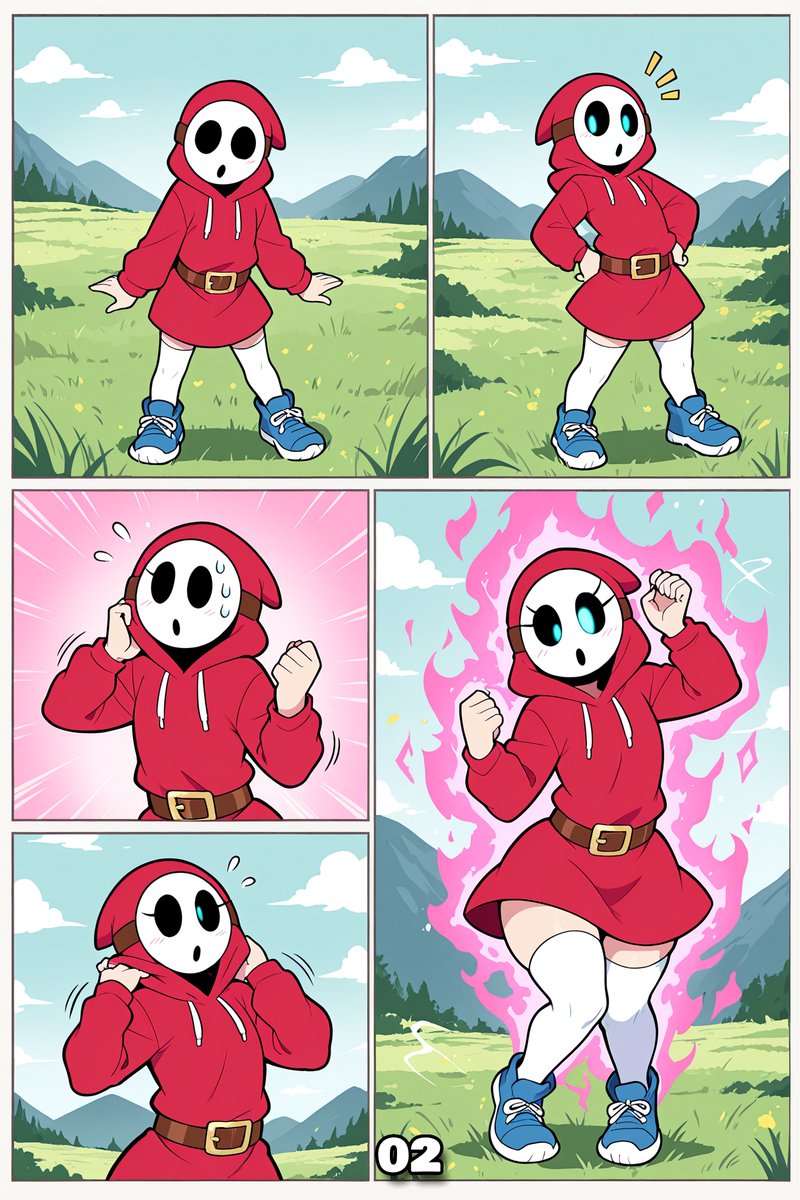 the_Yellow_Birb's tweet photo. Shy Guy finds a glowing pink mushroom… and turns into a thick, busty Shy Gal 🍄🟡

Full comic on Patreon ↓ 
https://t.co/dptBAZXCH1

#ShyGal #ShyGuy #MarioTF #GenderTF #TransformationComic #BreastExpansion #AssExpansion #FurryTF #NSFW https://t.co/S5Ff5Bk0RS