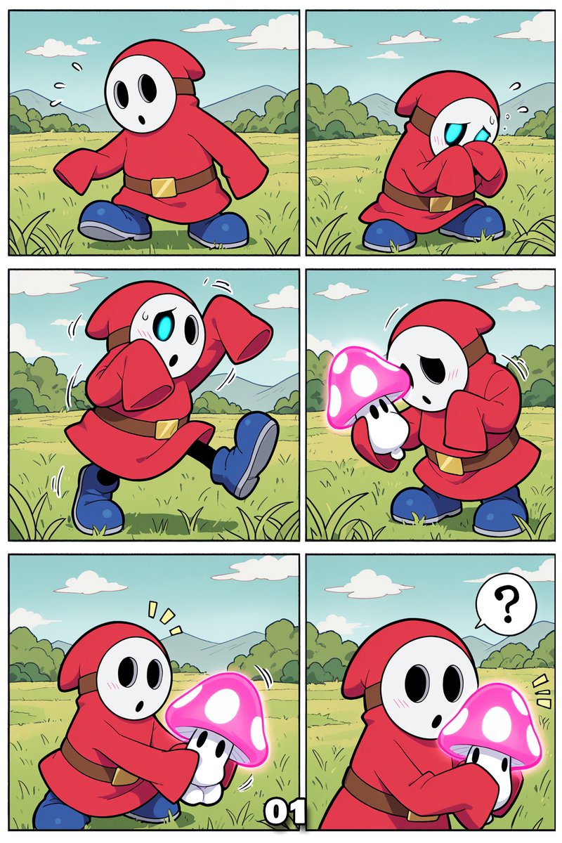 the_Yellow_Birb's tweet photo. Shy Guy finds a glowing pink mushroom… and turns into a thick, busty Shy Gal 🍄🟡

Full comic on Patreon ↓ 
https://t.co/dptBAZXCH1

#ShyGal #ShyGuy #MarioTF #GenderTF #TransformationComic #BreastExpansion #AssExpansion #FurryTF #NSFW https://t.co/S5Ff5Bk0RS