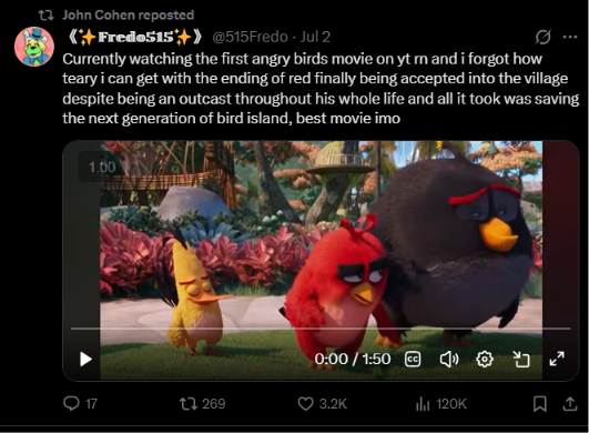 taci_tacofling's tweet photo. i love how not even the director of the movie gaf about everyone posting it youtube this is amazing https://t.co/lLlORToW9Z