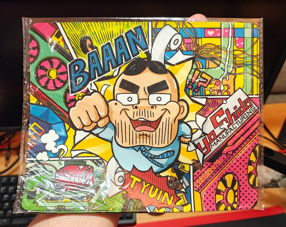 【新品】吉田製作所 初期 マウスパッド ステッカー セット レビュー投稿サイトガジェッターにレビュー等を投稿すると必ずもらえる