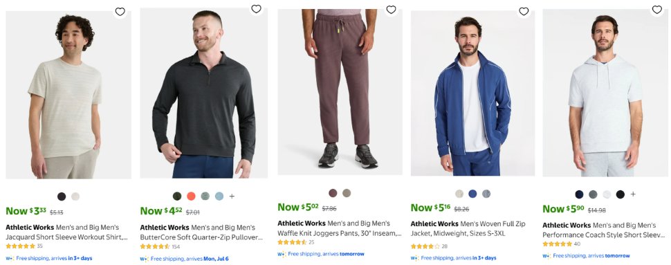 Pricerrors's tweet photo. WORKOUT CLOTHES AS LOW AS $3 AT WALMART

Apparel like shirts, quarter zips, pants, sweaters and much more

Some retail for over $18, many sizes and styles available

Free shipping for Walmart+ members or on orders $35+

https://t.co/JMK03aRFvC #ad https://t.co/4aIOmD5AKK