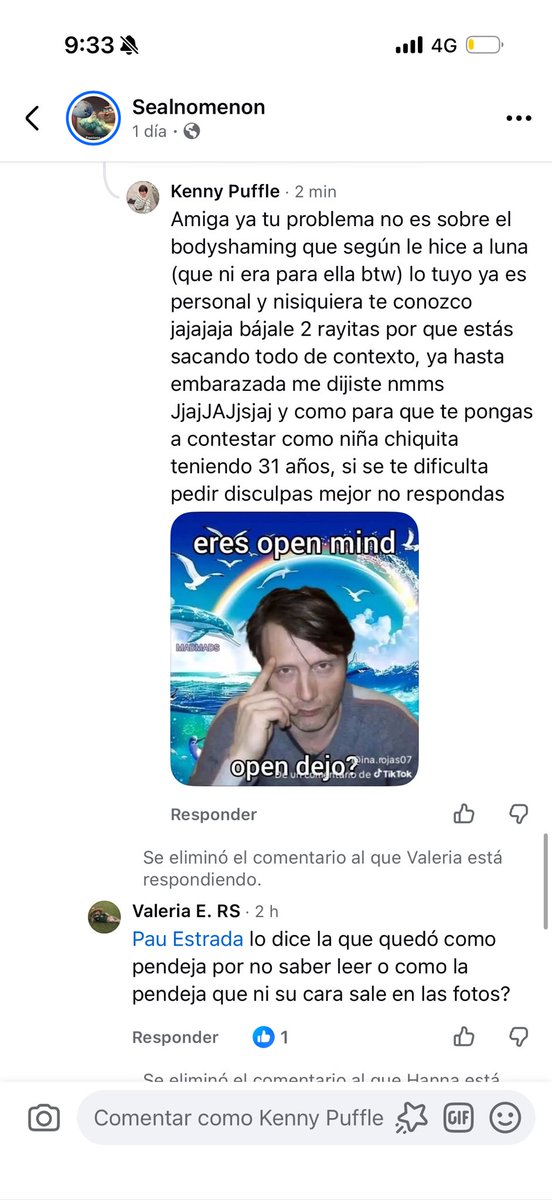 kennypuffle's tweet photo. Incluso hasta puse 2 comentarios que nisiquiera eran para lunaaaa, para mí que si fue personal por que hasta incluso se metió a mi perfil para sacar fotos mías JAJSJAJDJALXJAJAJA BYE. https://t.co/Ajkq7da2v3