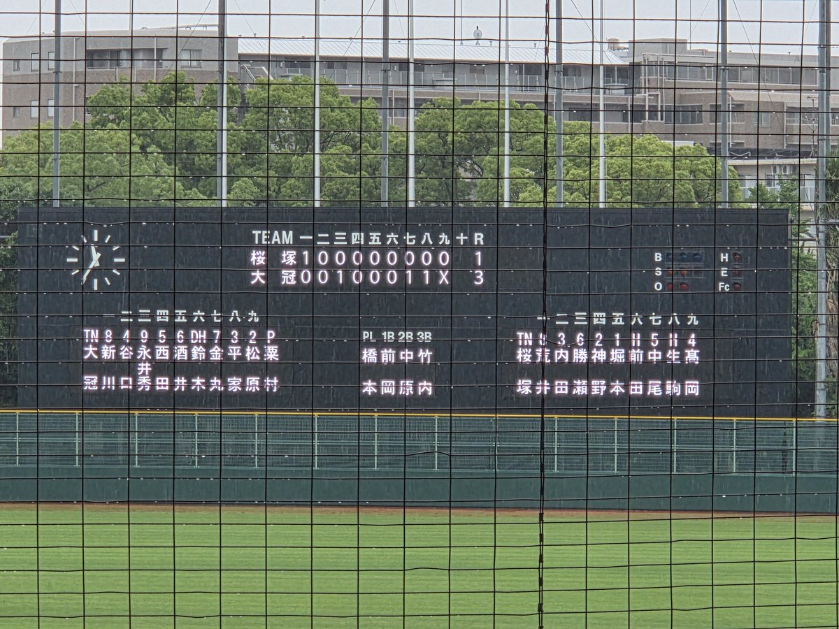 tomo2001_1024's tweet photo. 第108回選手権大阪大会　1回戦
🏟️豊中ローズ
大冠  3-1  桜塚 https://t.co/1gyeo74Rb9