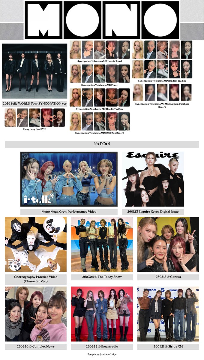 minniefr1dge's tweet photo. Mono Template By Outfit 🩶
added hong kong vip, mono album card, syncopation vcr

hq in bio
#GIDLE #G_I_DLE #MINNIE #MIYEON #MINNIE #SOYEON #YUQI #SHUHUA #아이들 #idle #WEMADE #mono #weare idle i-dle miyeon minnie soyeon yuqi shuhua wish list https://t.co/YvtpMVxHsR
