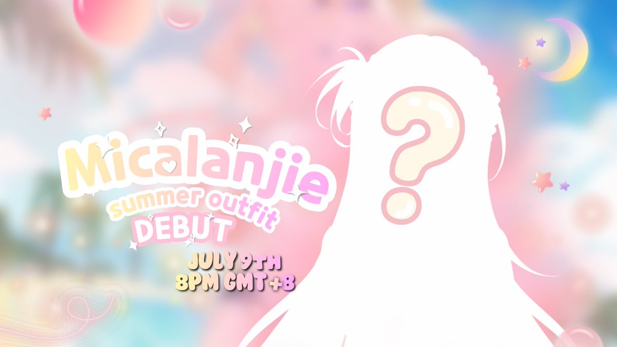 Micalanjie's tweet photo. ✨swimsuit outfit Debut✨
𓂃 ོ⋆☀︎𓂃⛱
Summer is finally here and it’s time to head to the beach! Wanna join me in the water~𓈒𓏸.°•
🗓️July 9th
🕖8:00pm GMT+8
It’s a date then! I’ll be waiting for you💖
#Live2d #VTuber #VTuberDebut https://t.co/l1sJDDZHHk