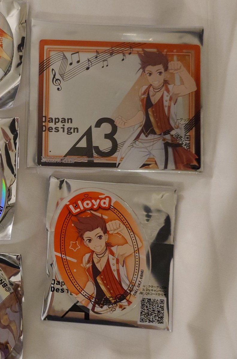 Yu2u_Goods's tweet photo. 【交換　譲渡】
テイルズオブフェスティバル 2026 テイフェス
グミ 缶バッジ アクリルカード プレートバッジ
出→ルキウス２、ロイド 
求→グミ缶ジュードor グミ付定価、ロイドは２点まとめて定価、郵送の場合＋送料
テ��フェス手渡し可能。よろしくお願いします https://t.co/XroIdvTeGt